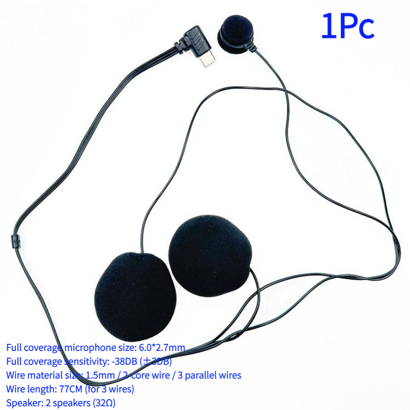 1Pc Type-C Plug HD Noise Reduc - Helmet Full Face 评论和价格